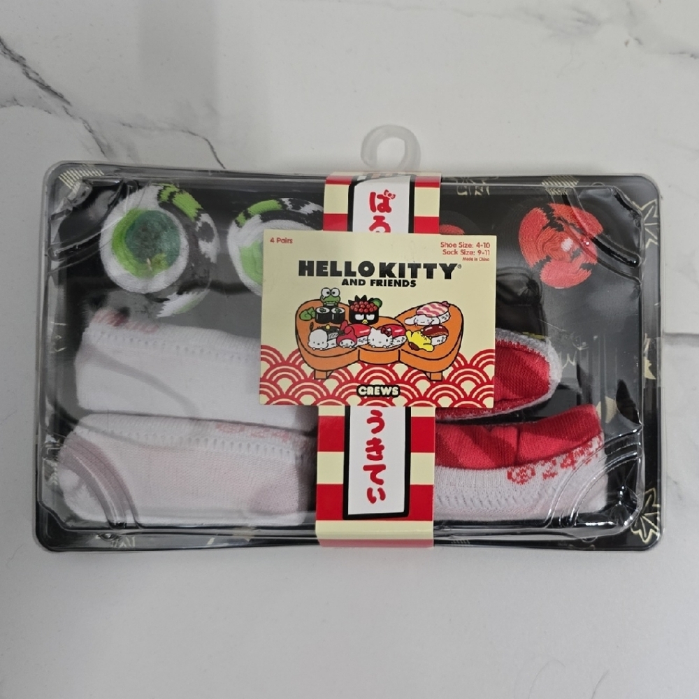 Hello Kitty Sushi Socks Set 4x